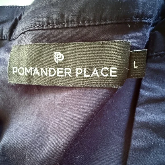 Tuckernuck POMANDER PLACE Navy Cotton Poplin Kenzo Dress Size Large - Picture 4 of 8